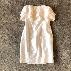 Thread Strapless Bright White Dress